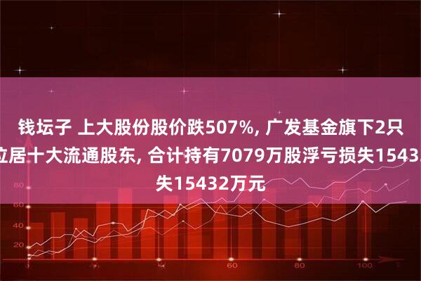 钱坛子 上大股份股价跌507%, 广发基金旗下2只基金位居十大流通股东, 合计持有7079万股浮亏损失15432万元