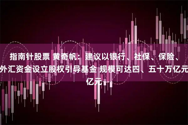 指南针股票 黄奇帆：建议以银行、社保、保险、外汇资金设立股权引导基金 规模可达四、五十万亿元